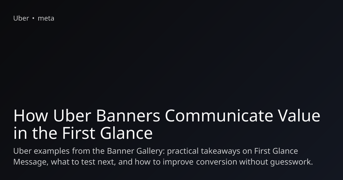 How Uber Banners Communicate Value in the First Glance | Banner Gallery